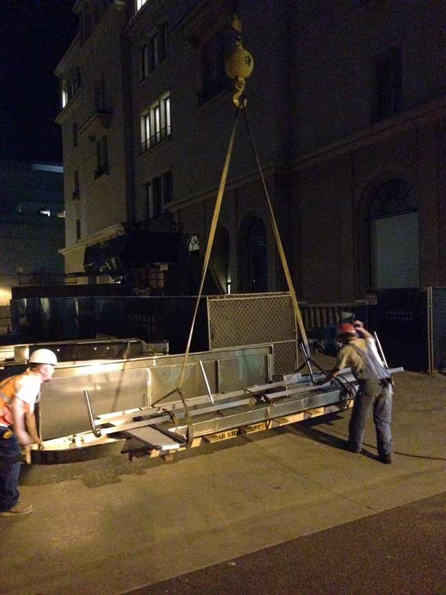 Stainless Pass Shelf for Crane Lift